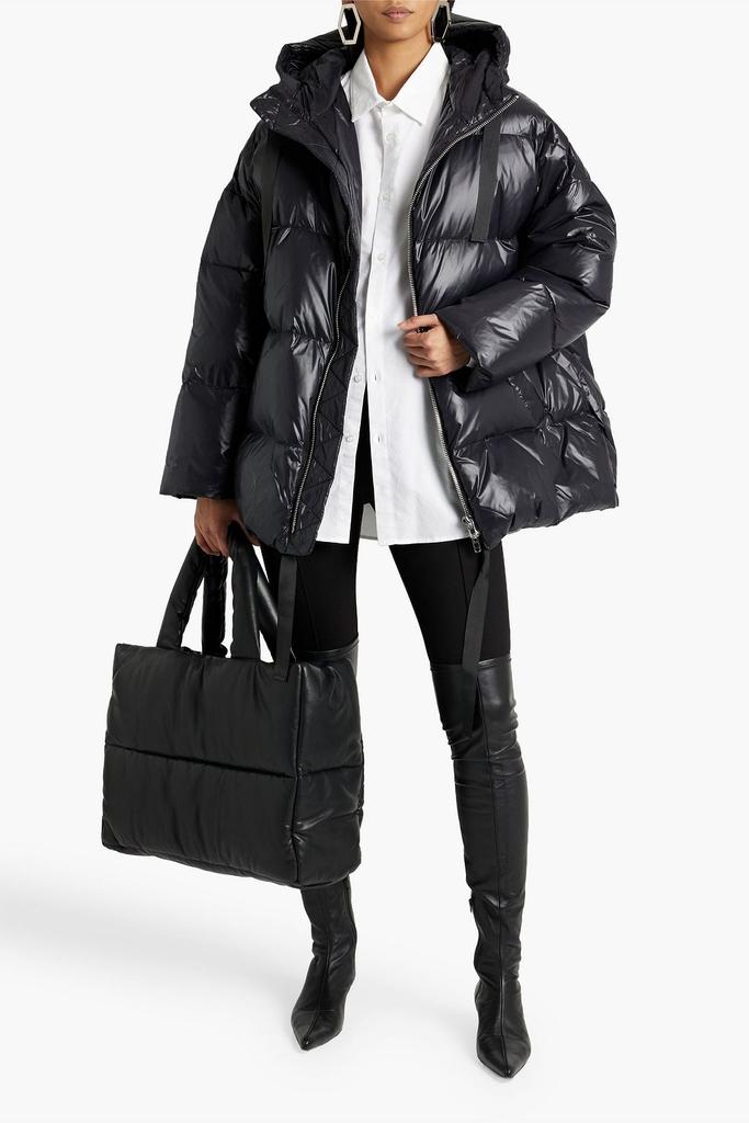 STAND STUDIO Adeline oversized quilted shell hooded down jacket