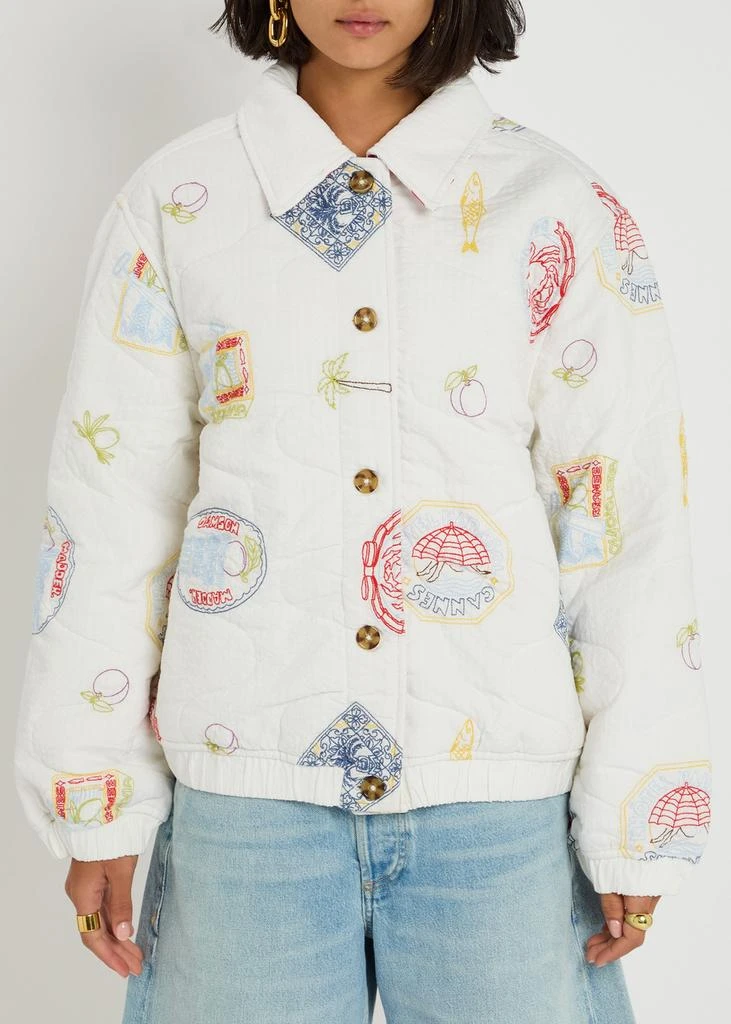 DAMSON MADDER Claudia embroidered cotton bomber jacket 2