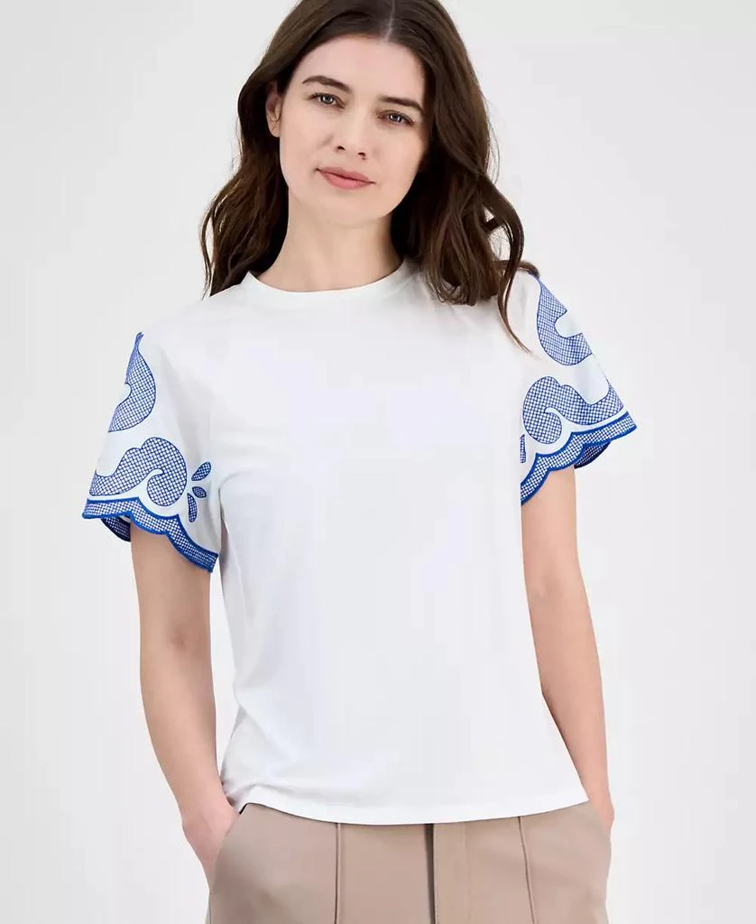 Tahari Women's Printed Short-Sleeve Top 1