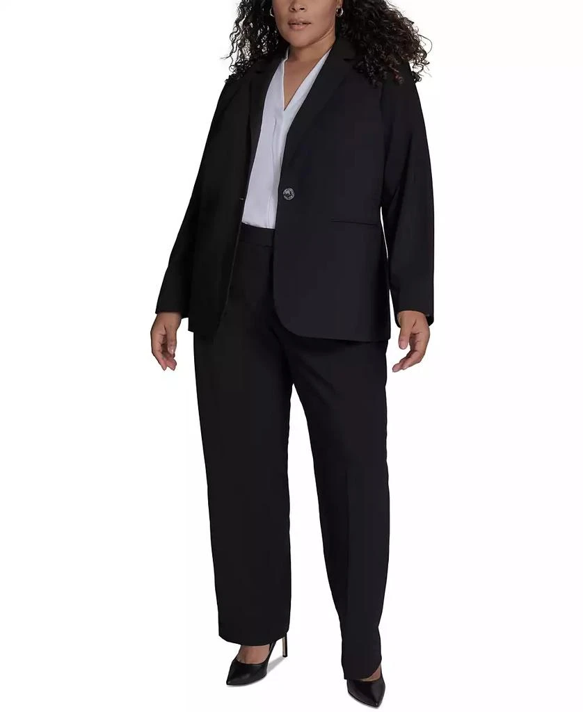 Calvin Klein Plus Size One-Button Blazer 7