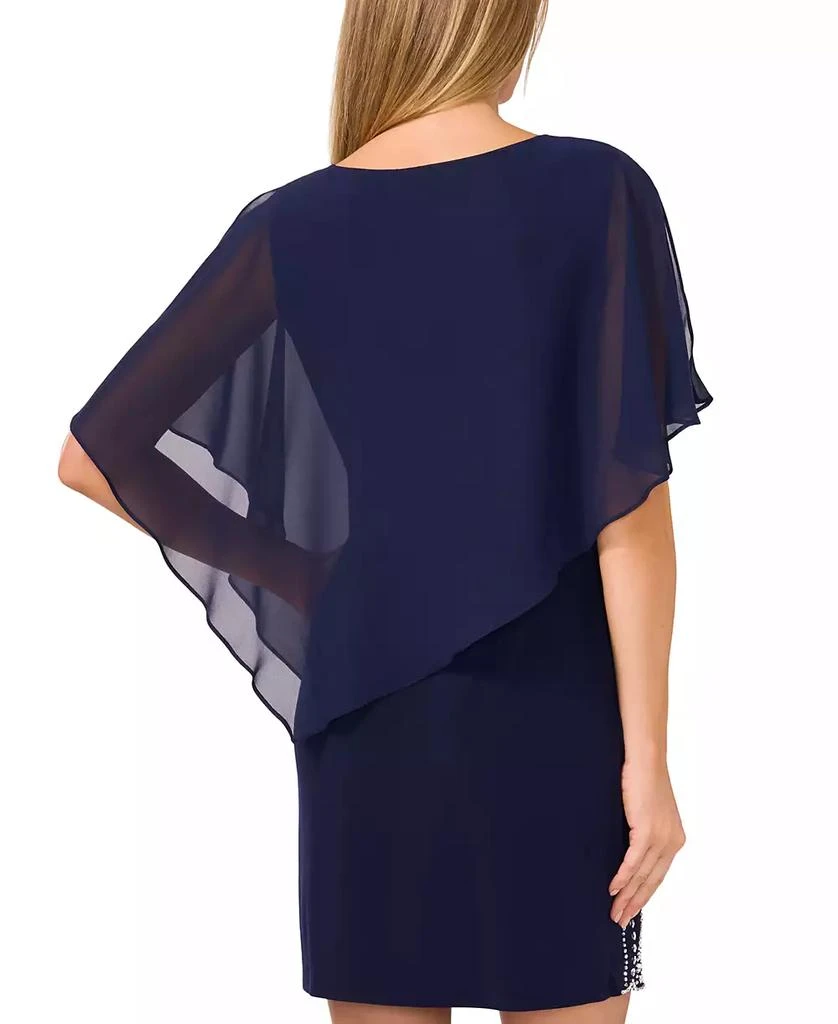 MSK Petite Embellished Cape-Overlay Shift Dress 4