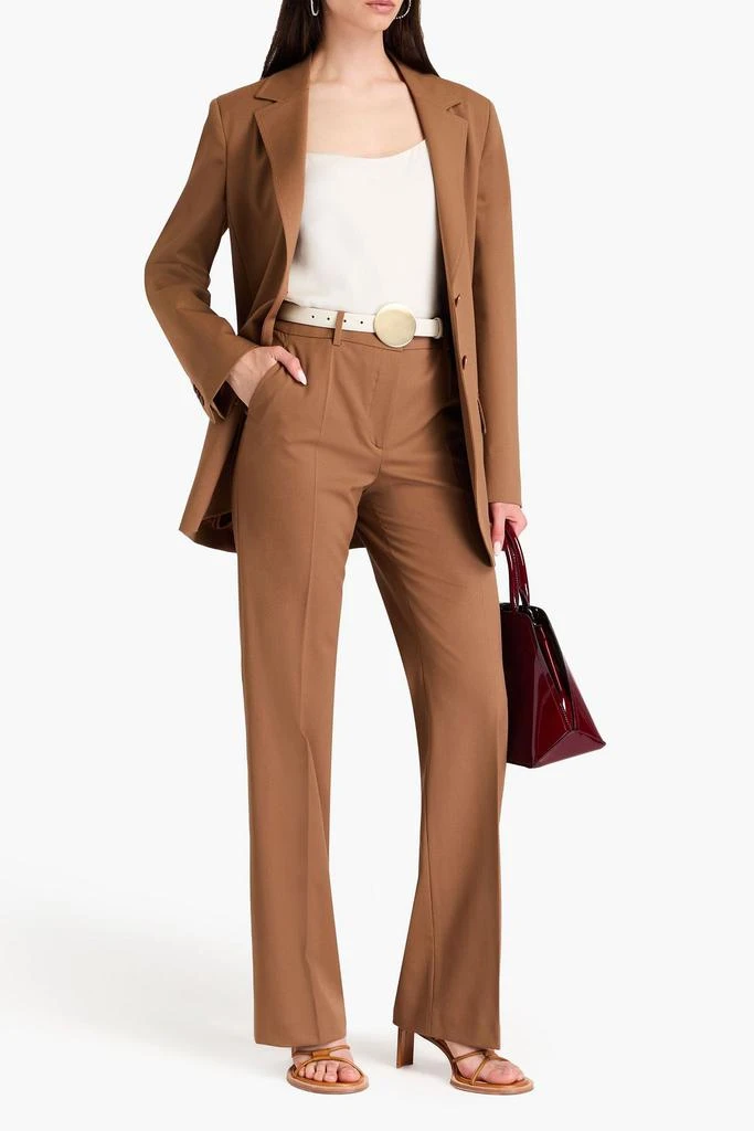 Alberta Ferretti Wool-blend twill straight-leg pants 2