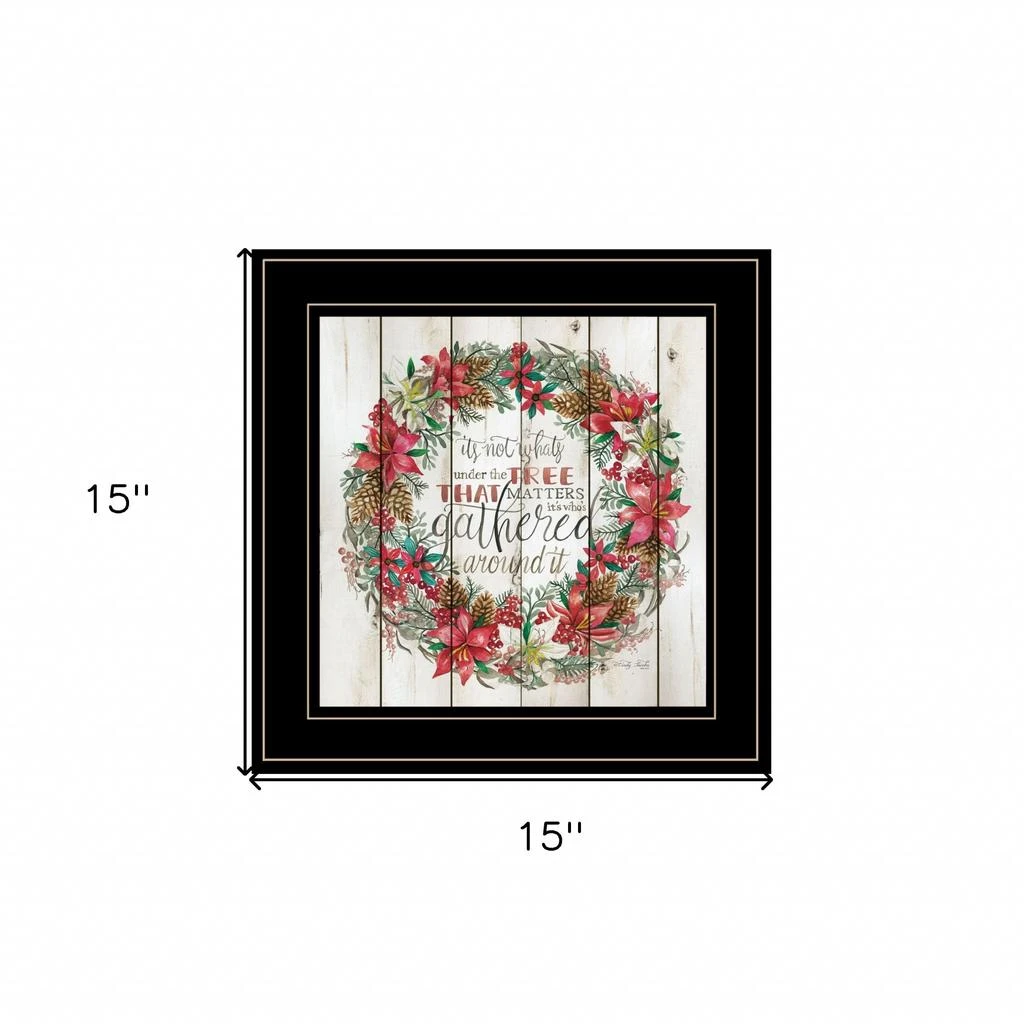 Hivvago Gathered Around the Tree 2 Black Framed Print Wall Art 5