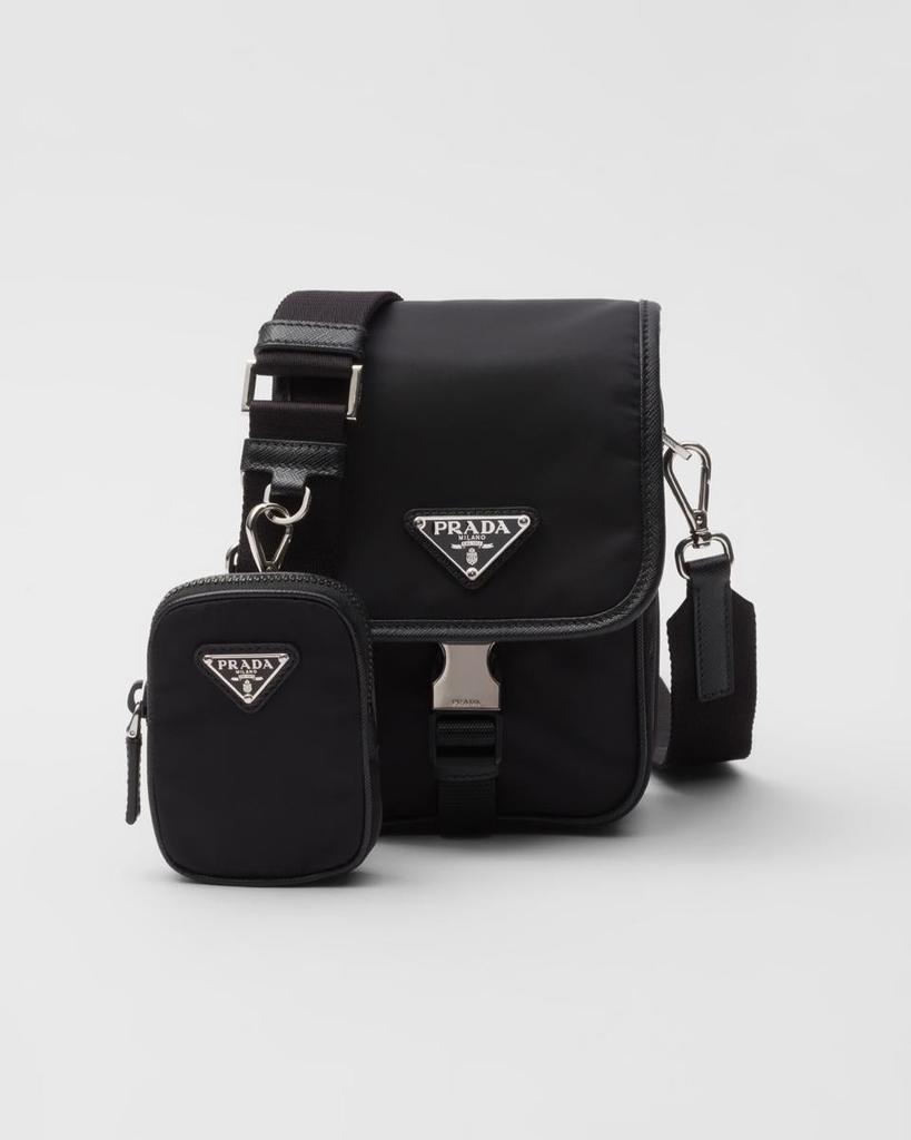 Prada Prada Re-Nylon And Saffiano Crossbody Bag