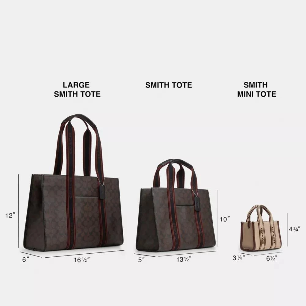 Coach Large Smith Tote Bag In Signature Canvas 7