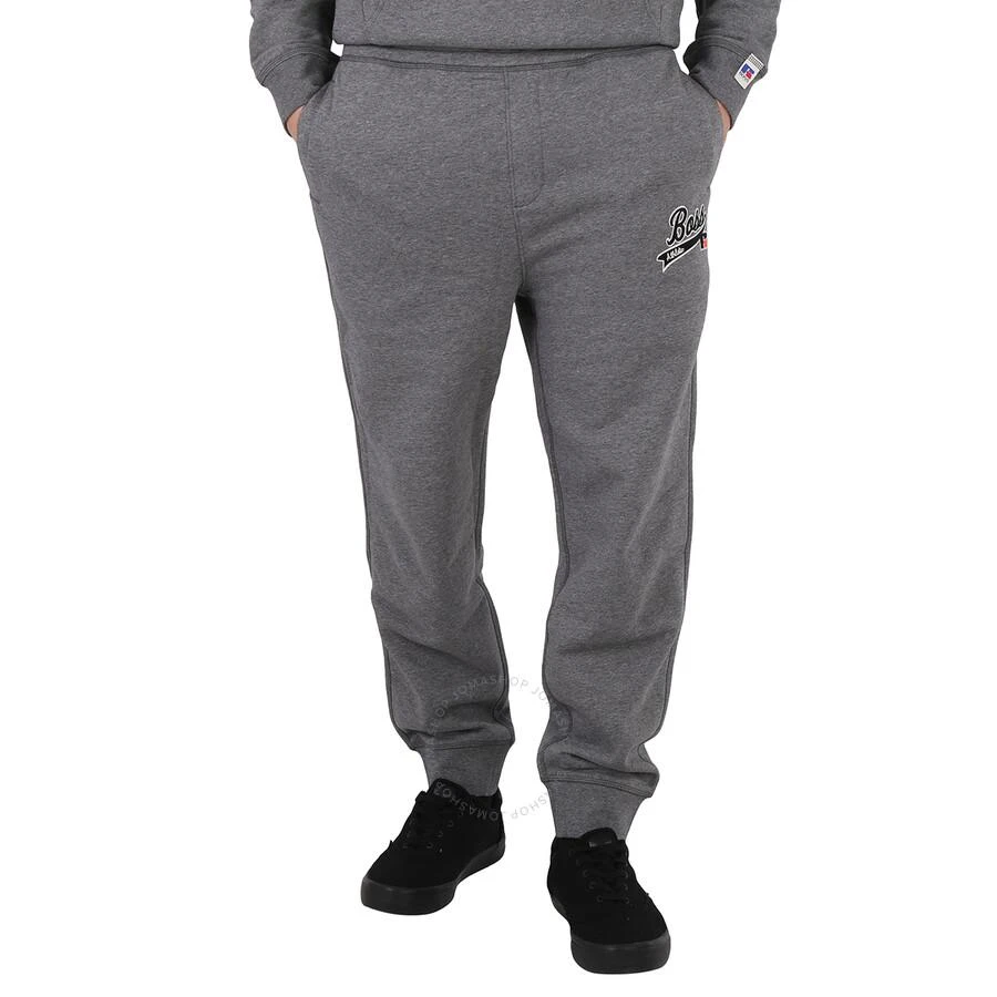 Hugo Boss Medium Grey Exclusive Logo Cotton-Blend Track Pants 1