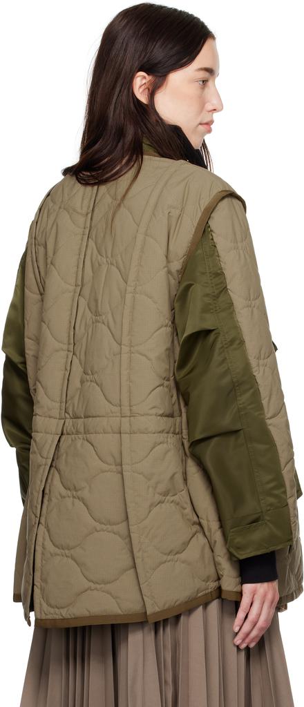 Khaki Rip Stop Quilted Coat – On Sale Now with Up to 11% Off