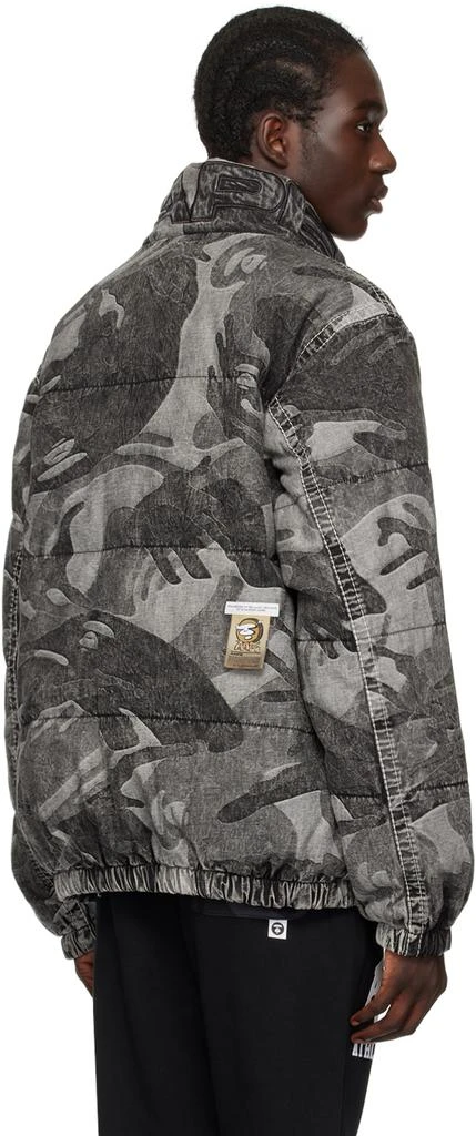 AAPE by A Bathing Ape Black Graphic Down Jacket 3