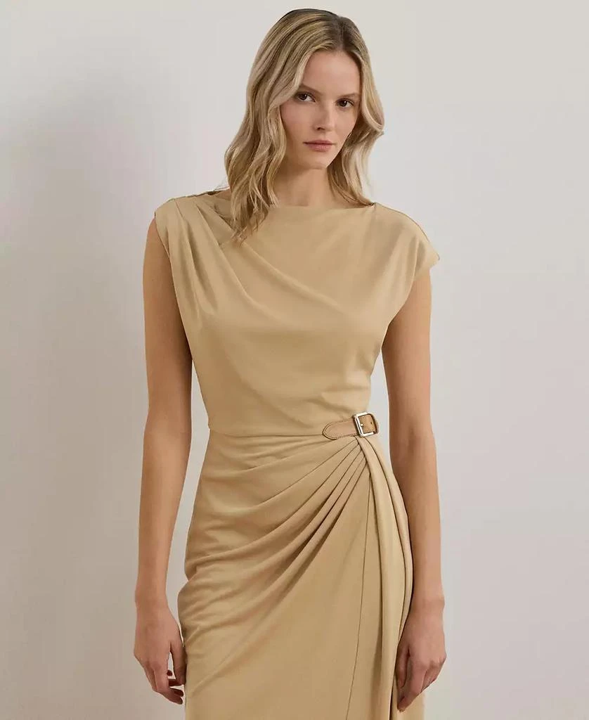 Ralph Lauren Women's Buckle-Trim Jersey Boatneck Dress 3