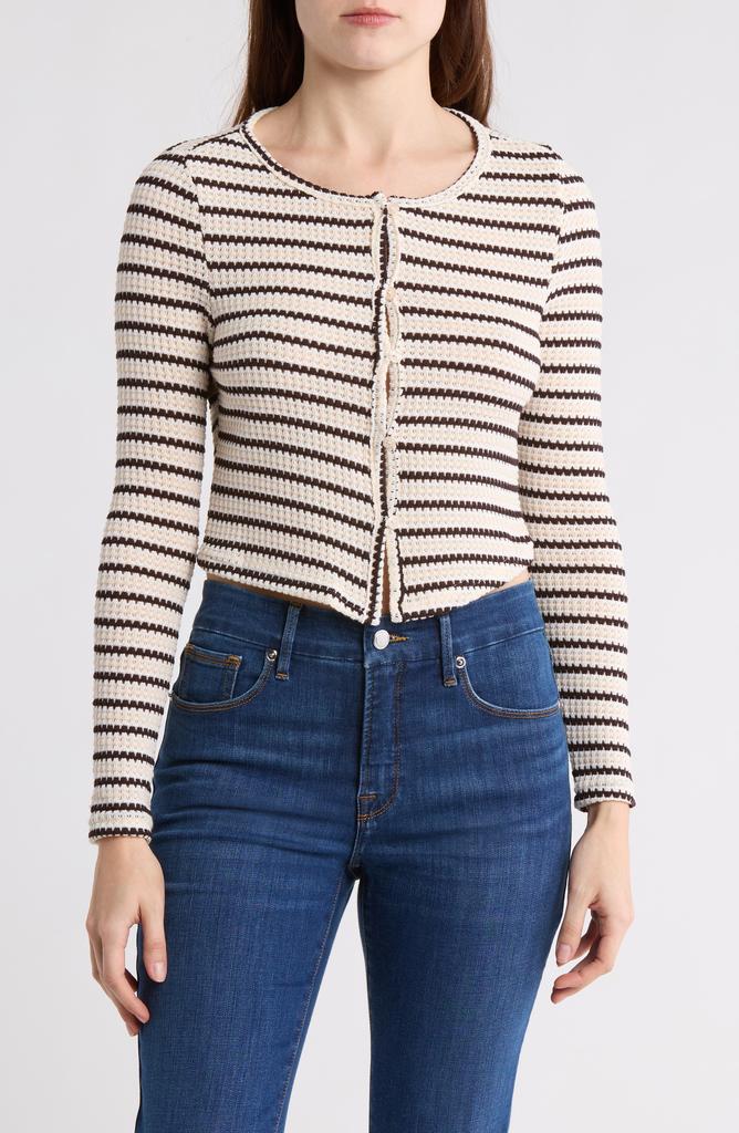 Cotton Emporium Stripe Button Down Cardigan