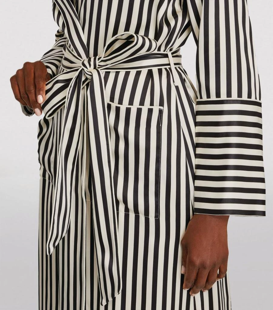 OLIVIA VON HALLE Striped Long Capability Robe 7