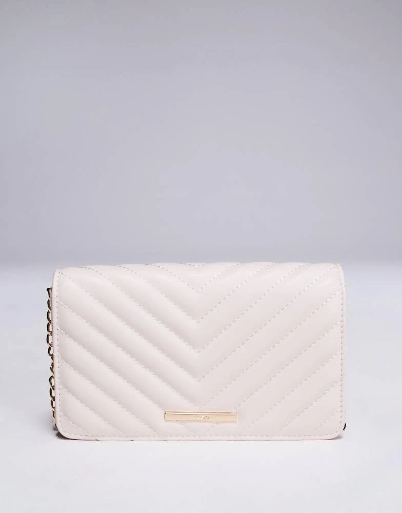 ALDO ALDO chevron quilted crossbody bag in white 2