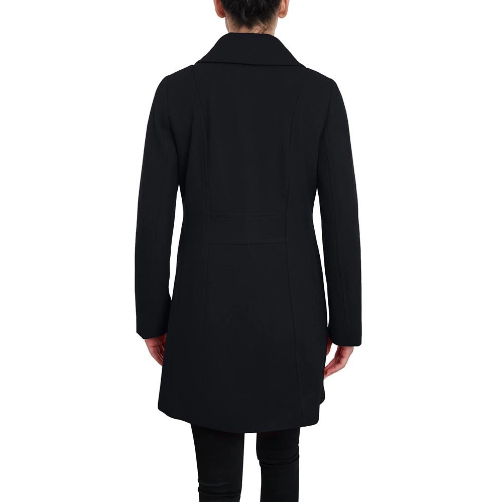 London Fog Women's Single-Breasted Peacoat & Scarf 2