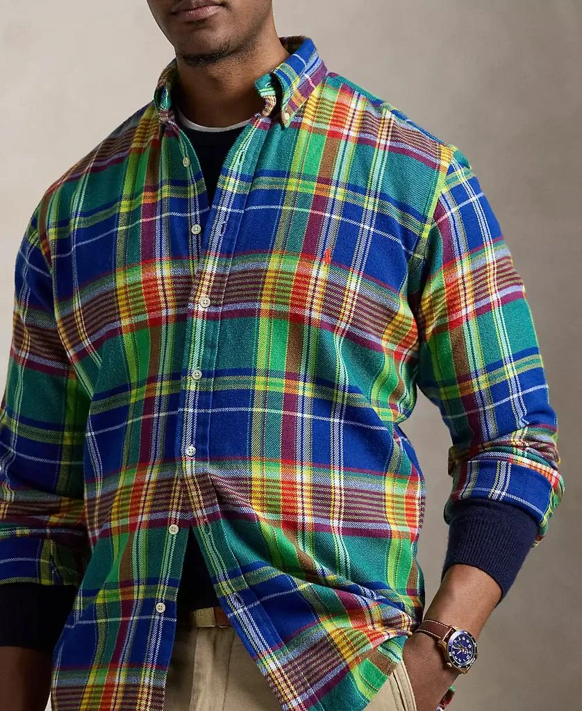 Ralph Lauren Men's Big & Tall Plaid Brushed Flannel Shirt 3