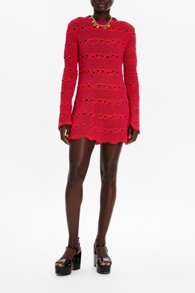 SONIA RYKIEL Robe - Raye Fuchsia/Corail - Femme
