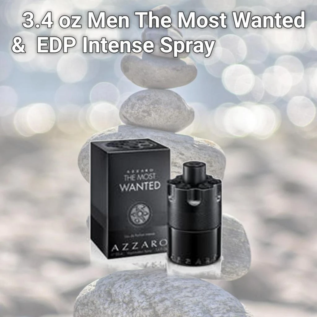 AZZARO 3.4 oz Men The Most Wanted &  EDP Intense Spray 2