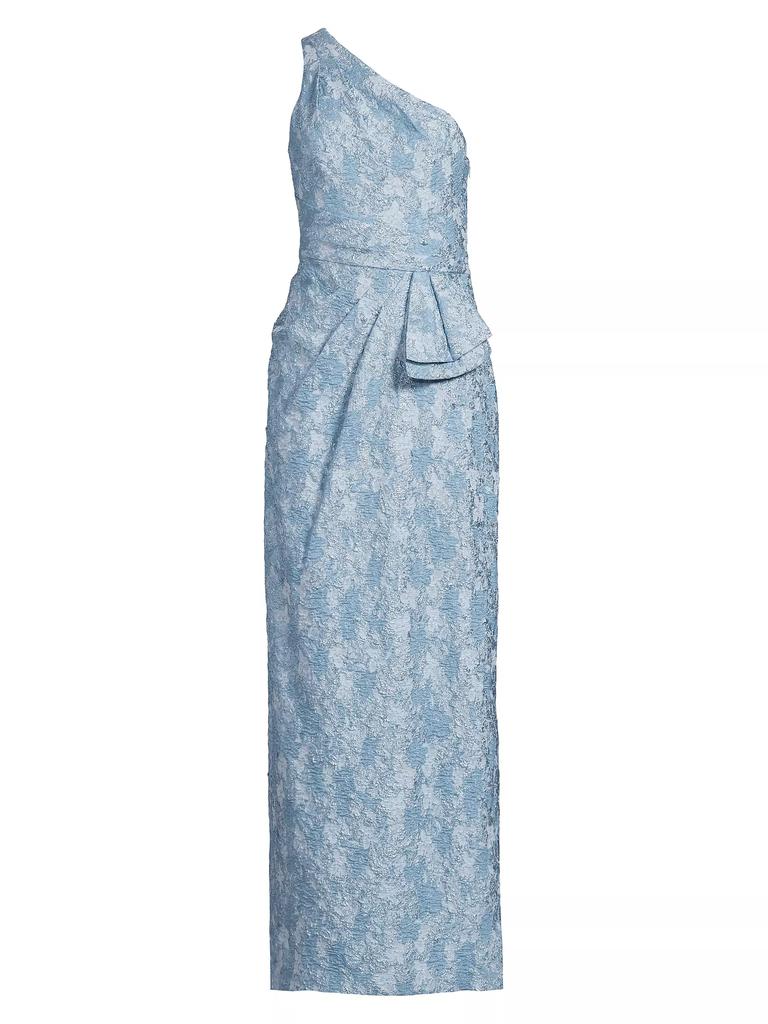 Aidan Mattox Textured Jacqaurd Column Gown