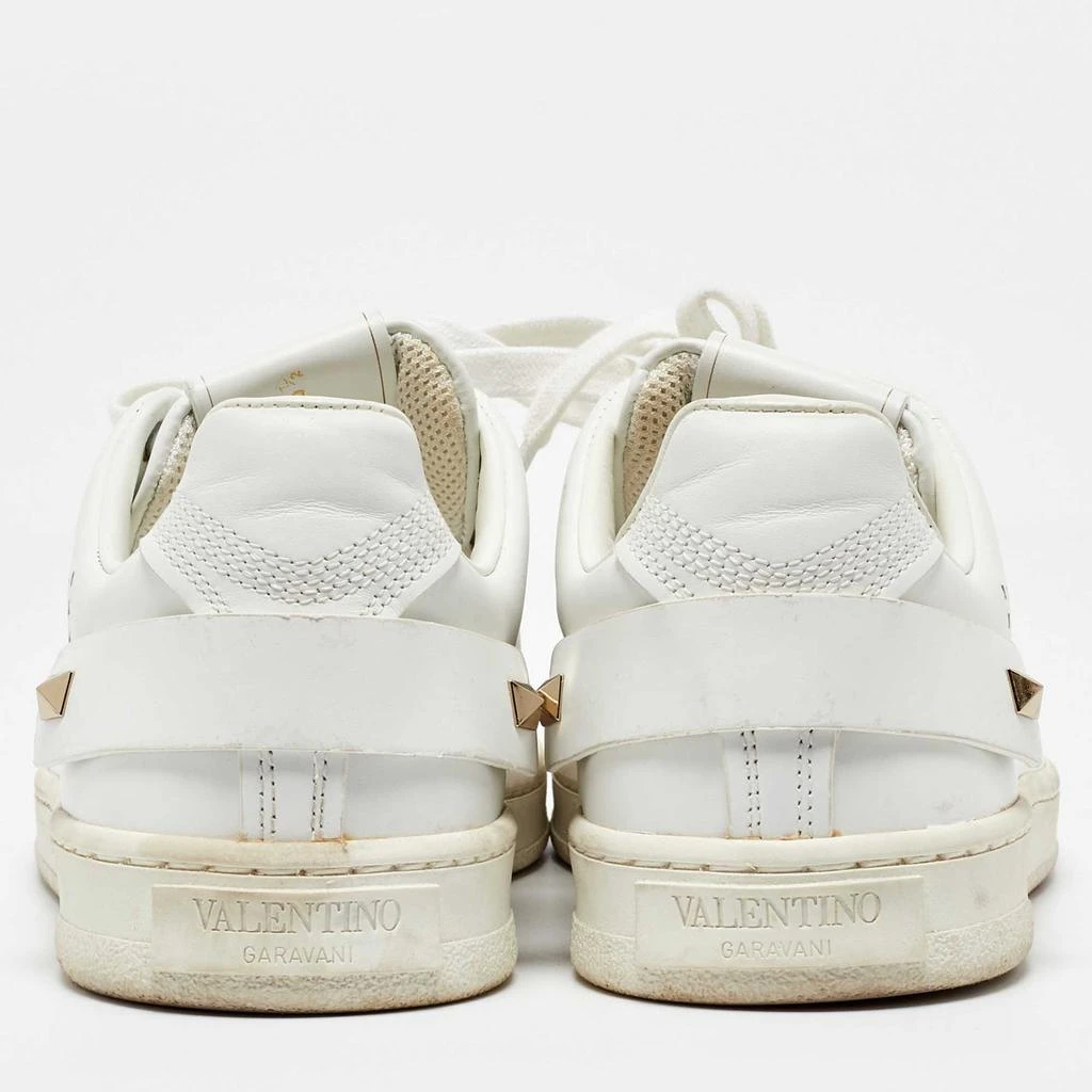 Valentino Valentino White Leather and Feather Backnet Sneakers Size 35.5 6