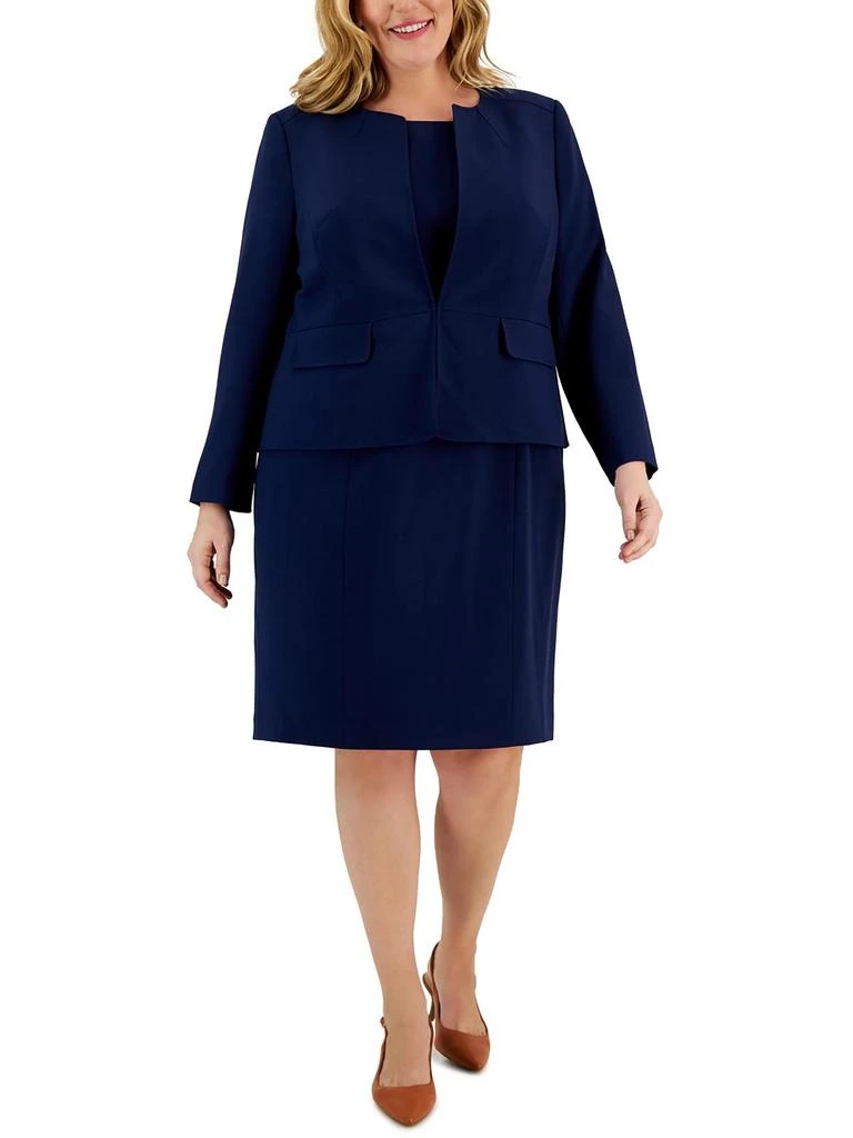 Le Suit Plus Womens Sleeveless Knee-Length Sheath Dress 1