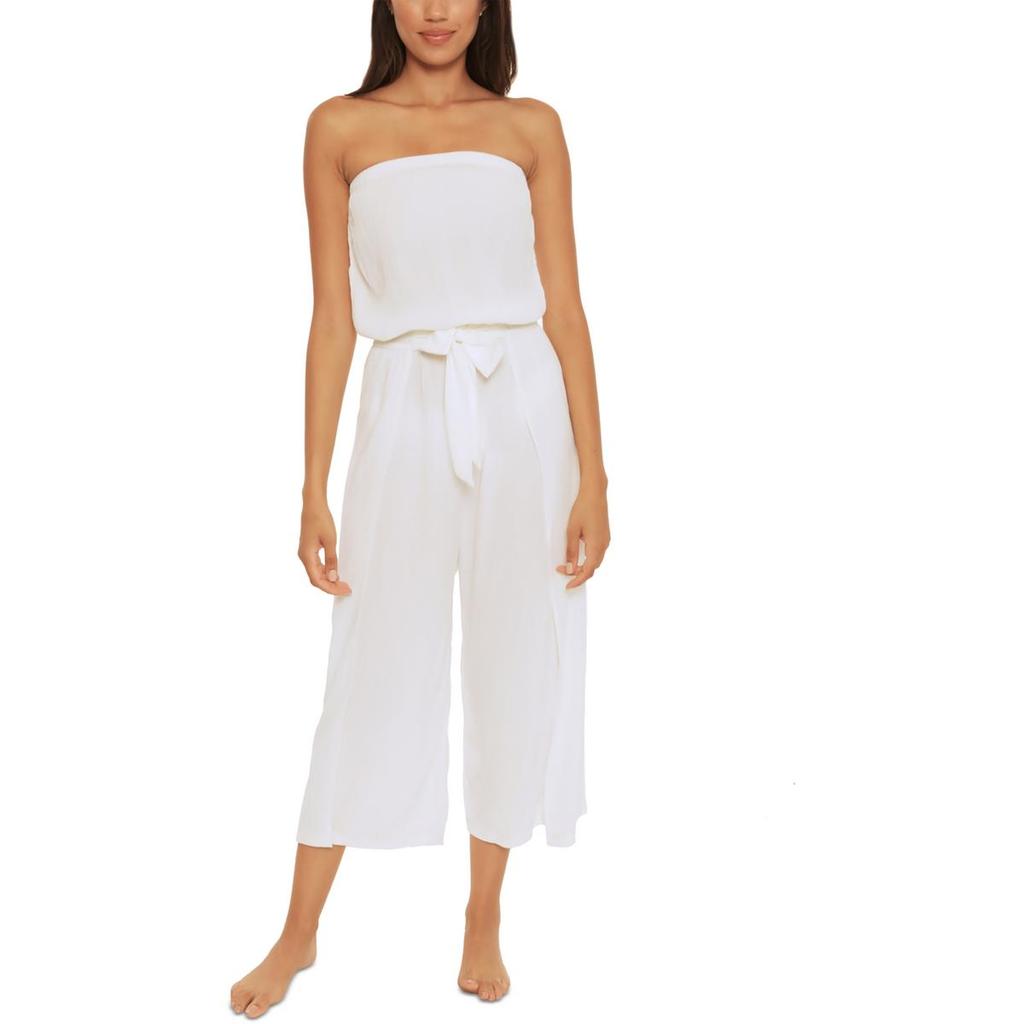 Becca Ponza Womens Smocked Back Gauze Jumpsuit