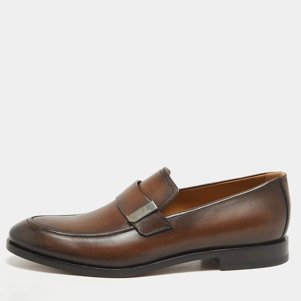 Berluti Berluti Brown Leather Penny Loafers Size 40.5