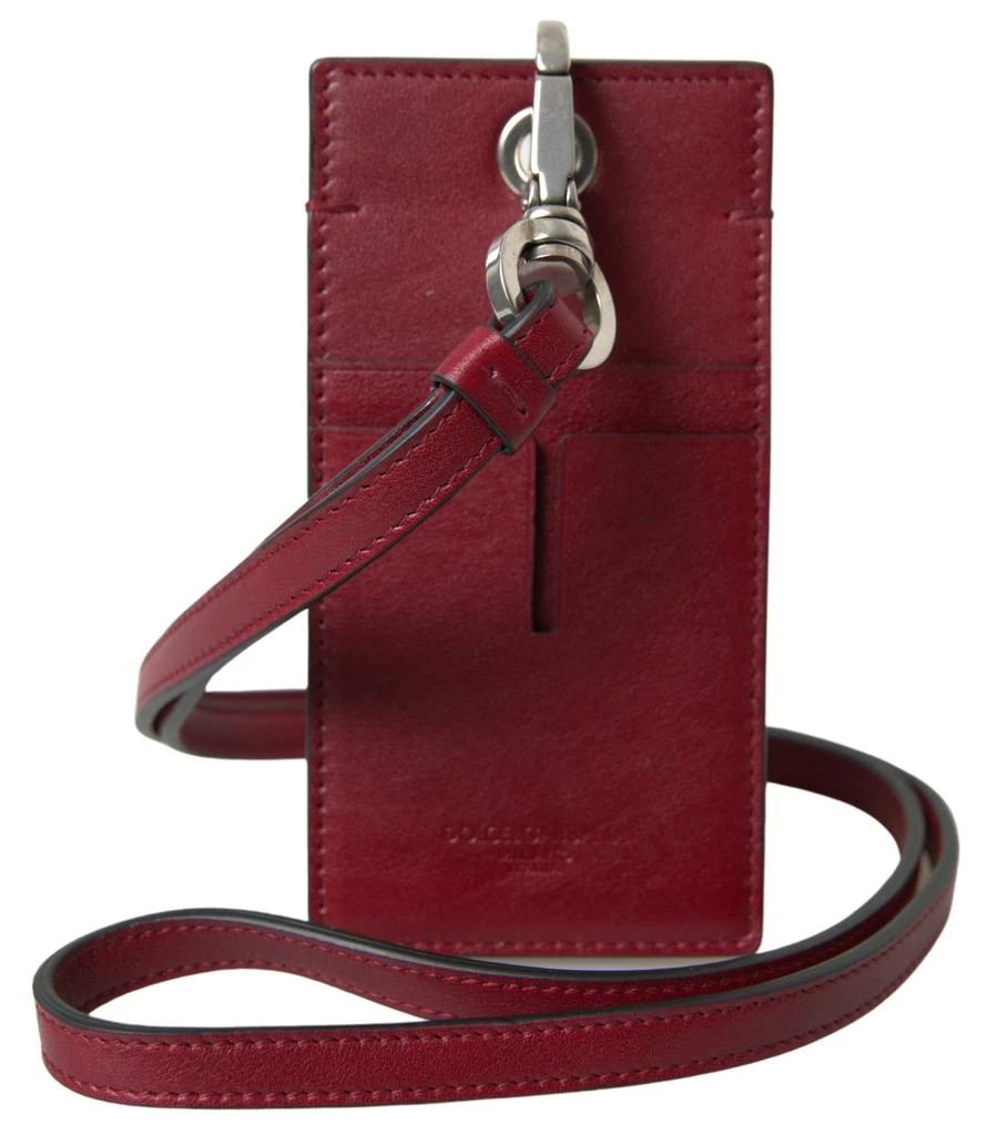 Dolce 
Gabbana Leather Lanyard Logo Slim Card Holder Men Men
s Wallet