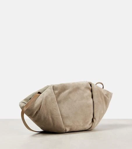 Brunello Cucinelli Fold-Over Small suede clutch 4