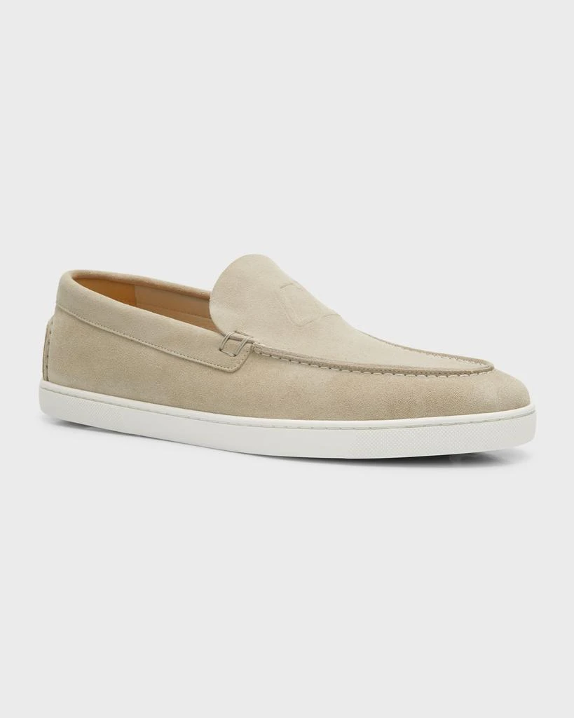 Christian Louboutin Men's Varsiboat Red Sole Leather Boat Shoes 4