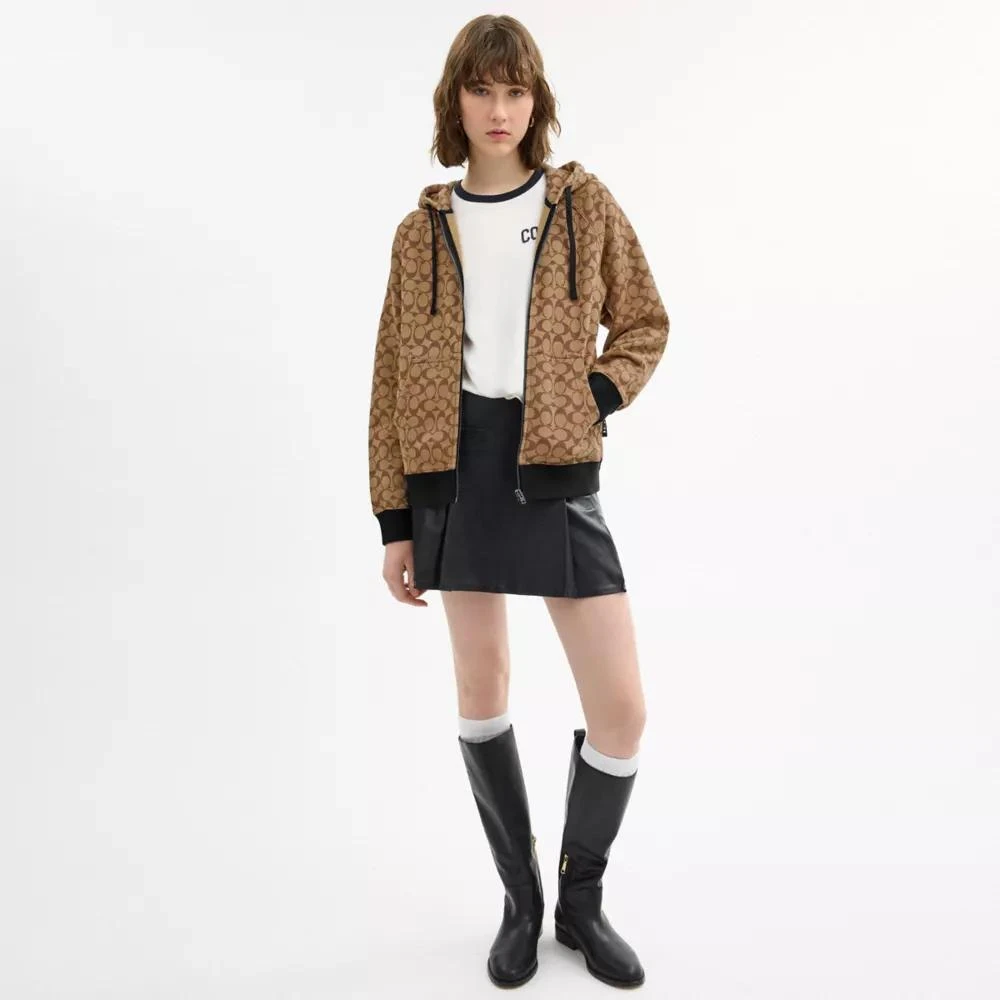Coach All Over Signature Zip Hoodie 2