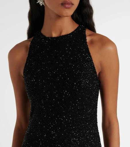 Staud Gabrielle beaded crêpe gown 4