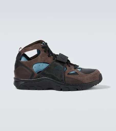 NIKE Air Trainer Huarache suede-trimmed sneakers 1