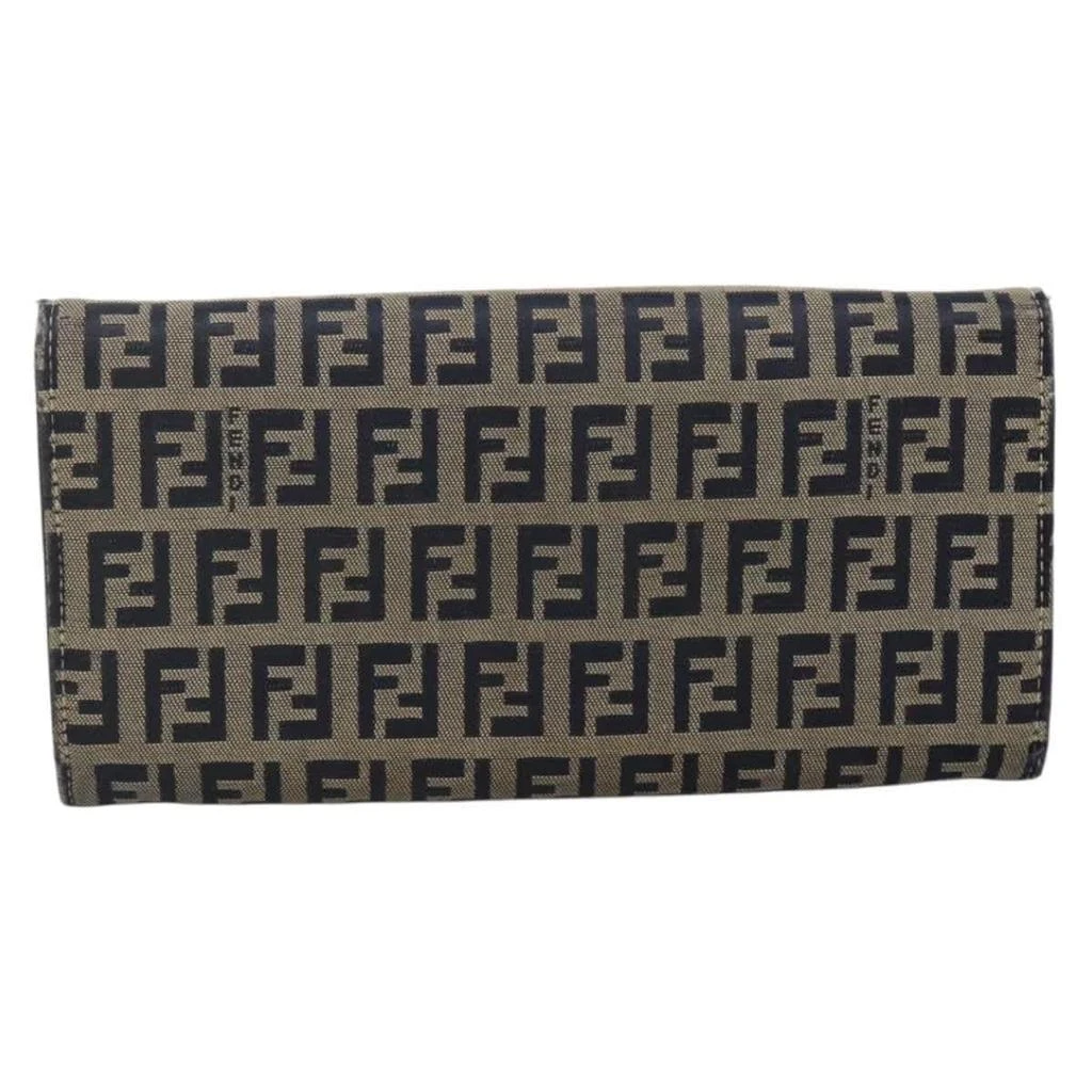 Fendi Ff Continental Wallet Canvas Canvas Wallets Accessory (Pre-Owned) 2
