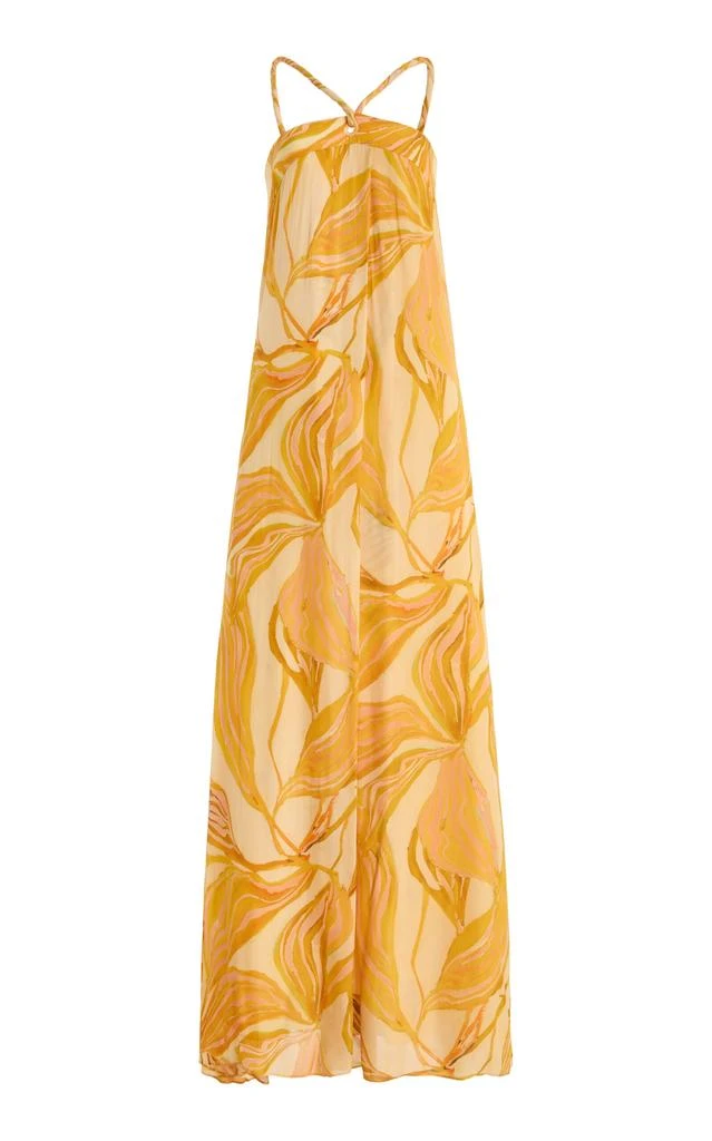 Alexis Alexis - Amalfi Printed Chiffon Maxi Dress - Orange - L - Moda Operandi 1