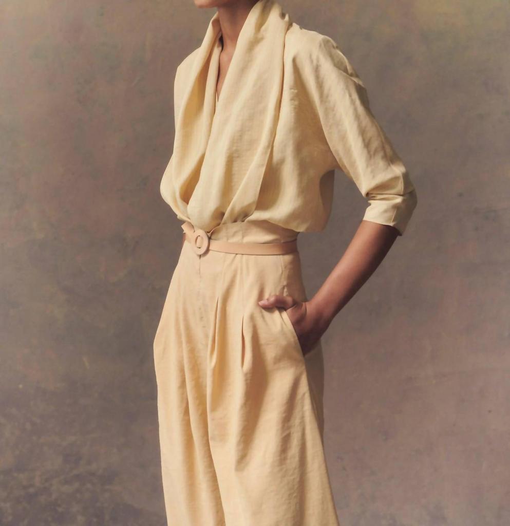 CORTANA Frances Top In Vanilla Stripe