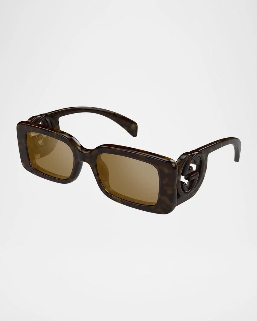 Gucci Monochrome GG Rectangle Acetate Sunglasses 1