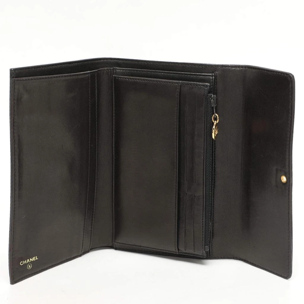 Chanel Chanel Black Leather Vintage CC Flap Wallet 2