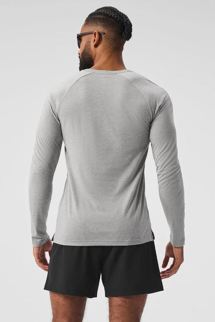 Alo Triumph Long Sleeve Tee - Athletic Heather Grey 3