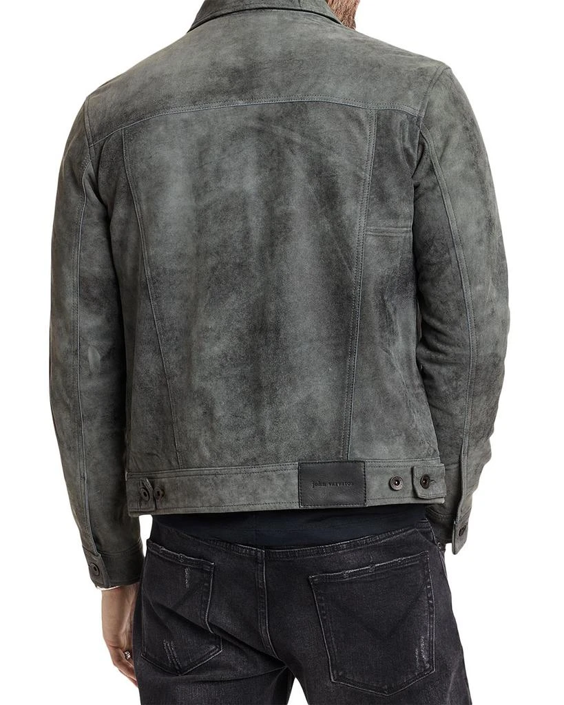 John Varvatos Andrew Slim Fit Leather Trucker Jacket 5