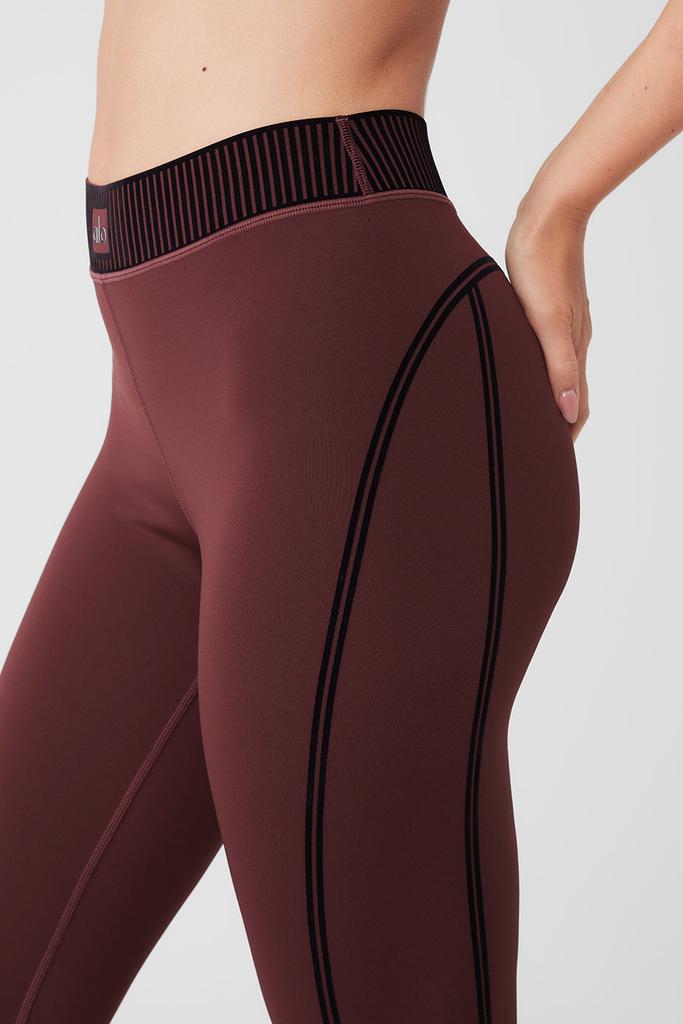 Alo Airlift High-Waist 7/8 Line Up Legging - Cherry Cola