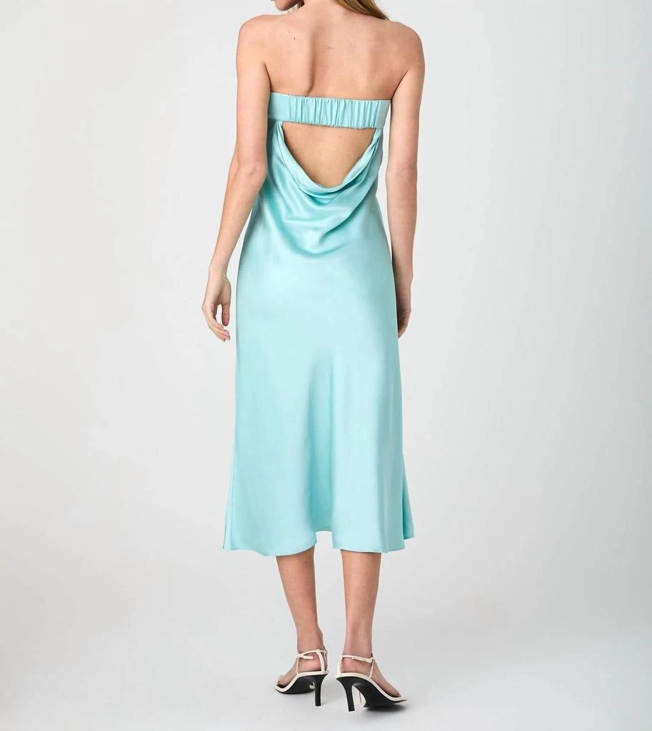 french connection blue silk dress French Connection Cameron Dress in Chalk Blue