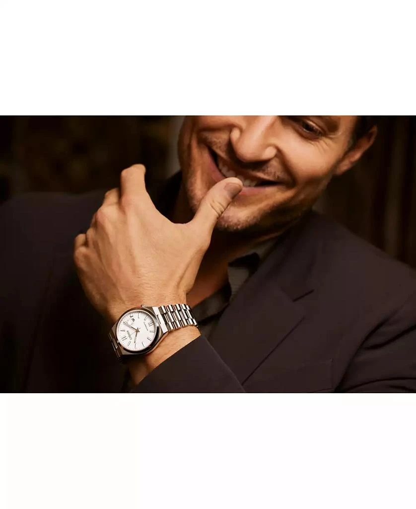 Citizen Eco-Drive Men's Zenshin Silver-Tone Super Titanium Bracelet Watch 40mm 4