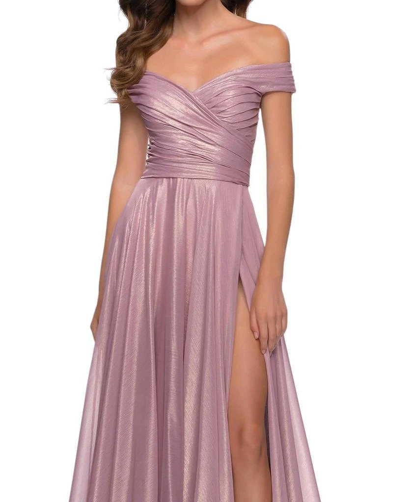 La Femme La Femme - Off Shoulder A-Line Gown 3