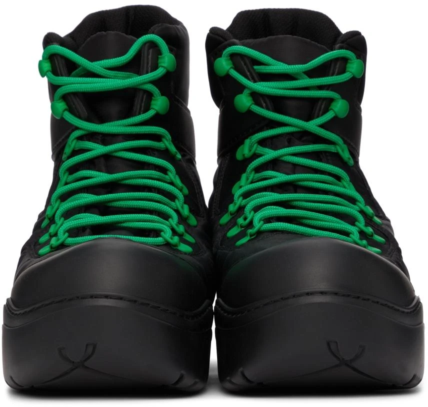 Bottega Veneta Black & Green Puddle Bomber Boots 2