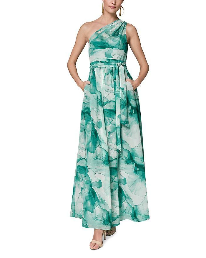 slim fit dress slacks Floral Belted A Line Midi Dress | Shirt Dress main image 0