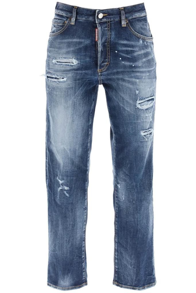 デニム・ジーパン Dsquared2 9 To 5 Distressed Low Rise Jeans DSQUARED2 9 To 5 Distressed Low Rise Jeans - Pants - BeyondStyle