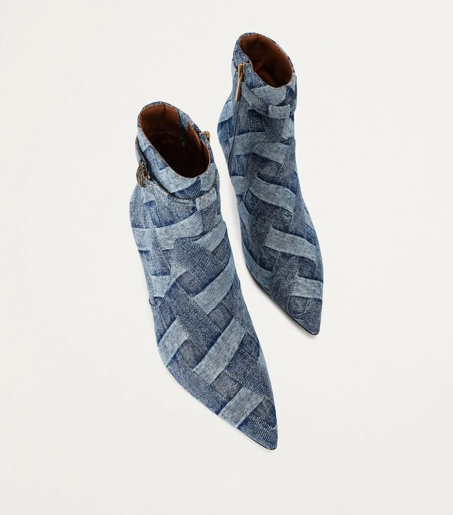 Kurt Geiger Denim Kensington Flexi Ankle Boots 4