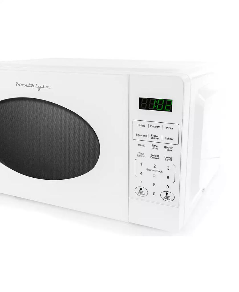 Nostalgia 0.7 Cubic Retro Foot Countertop Microwave Oven