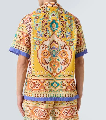 ETRO Printed cotton bowling shirt 4