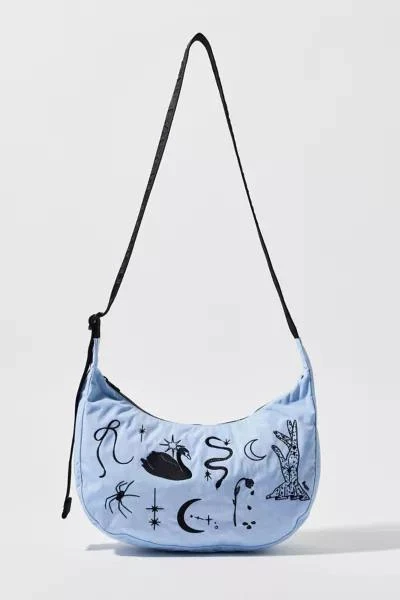 BAGGU BAGGU Embroidered Ballet Icons Medium Nylon Crescent Bag 2