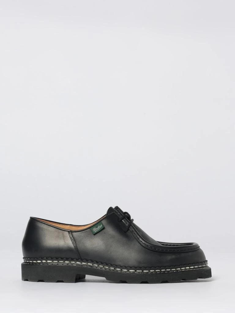Shop Moc Toe Black Leather Dress Shoes on Sale at  display picture 1